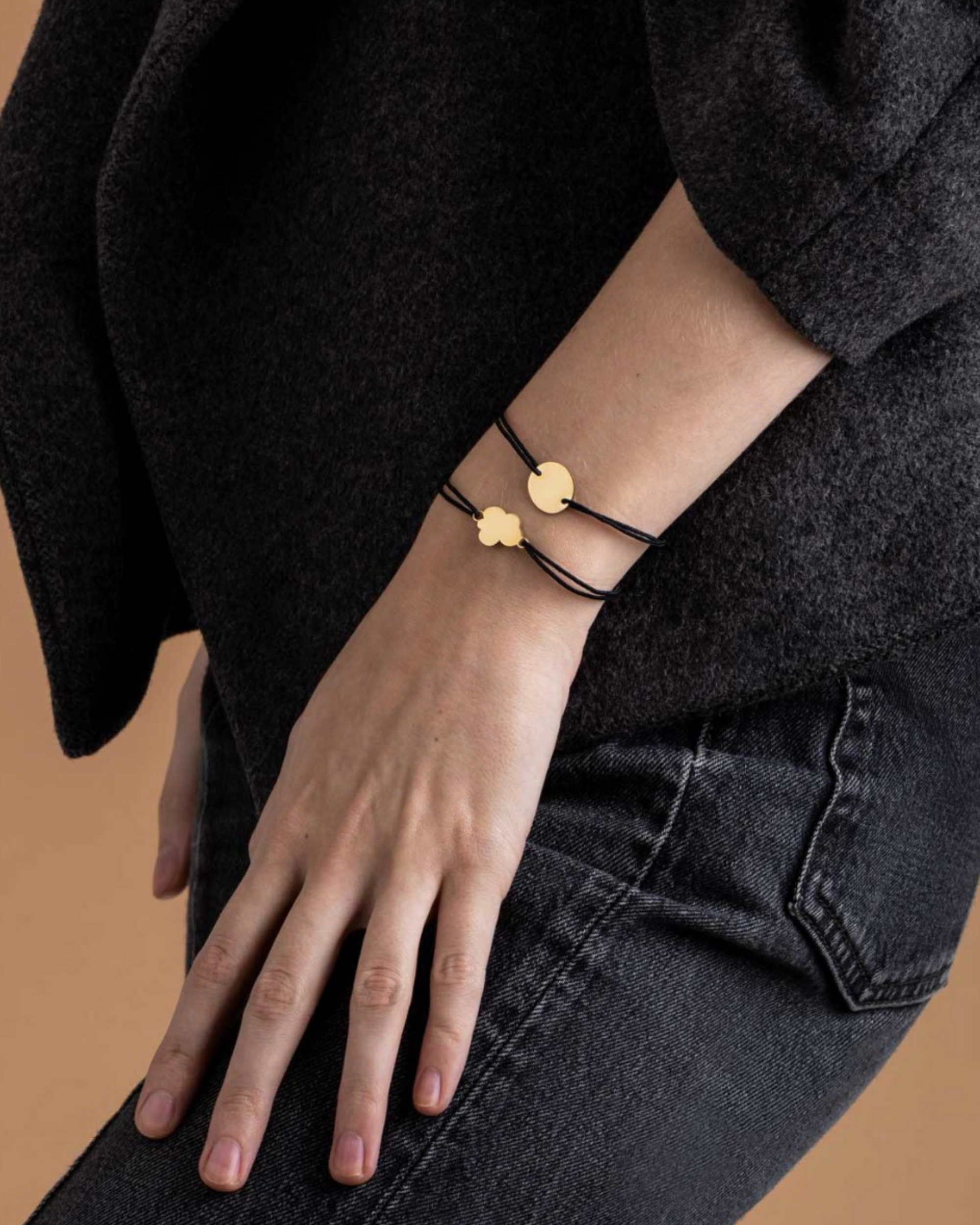 Bracelet Cordon Gourmette Galet