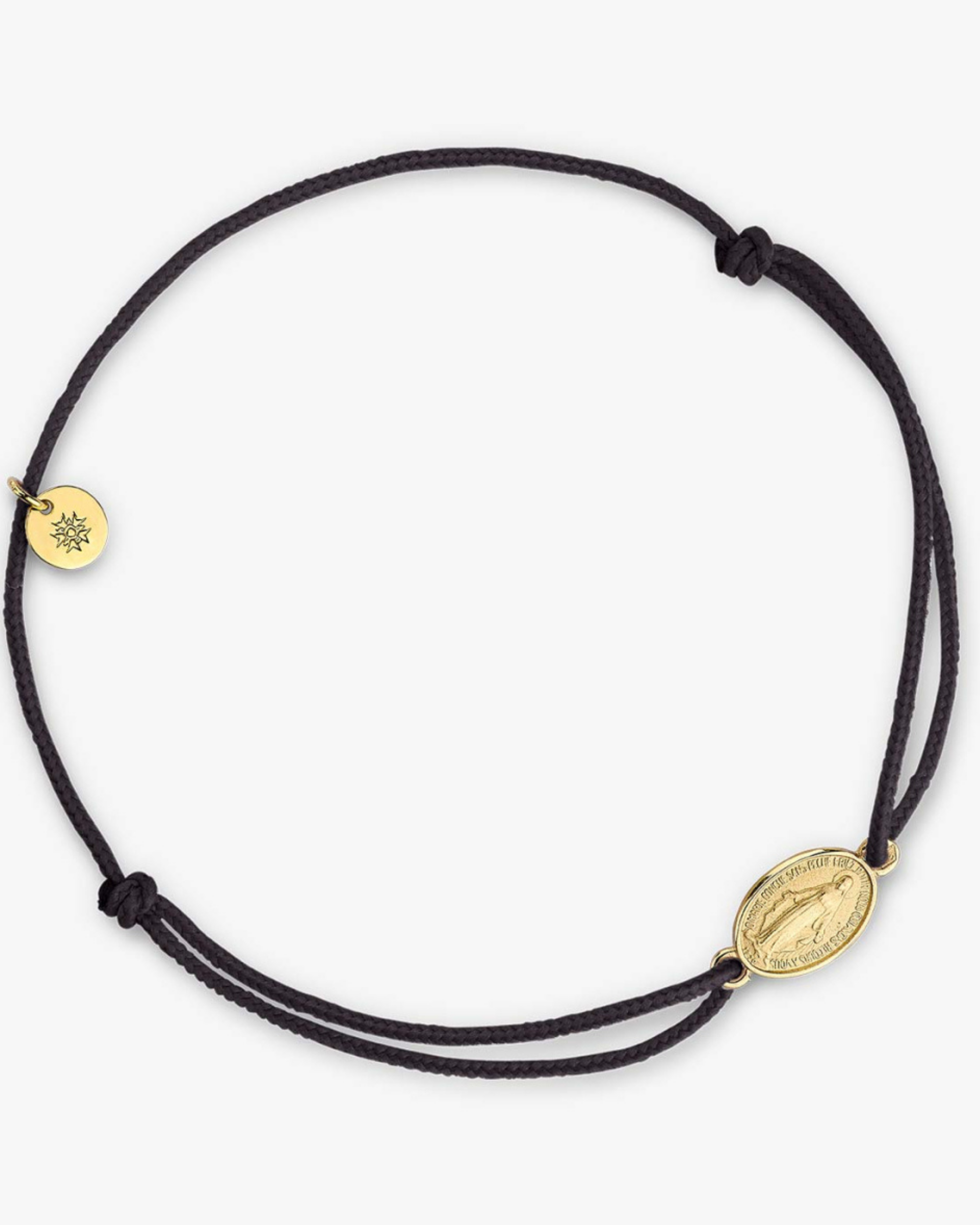 Bracelet Cordon Or Jaune Miraculeuse - Noir