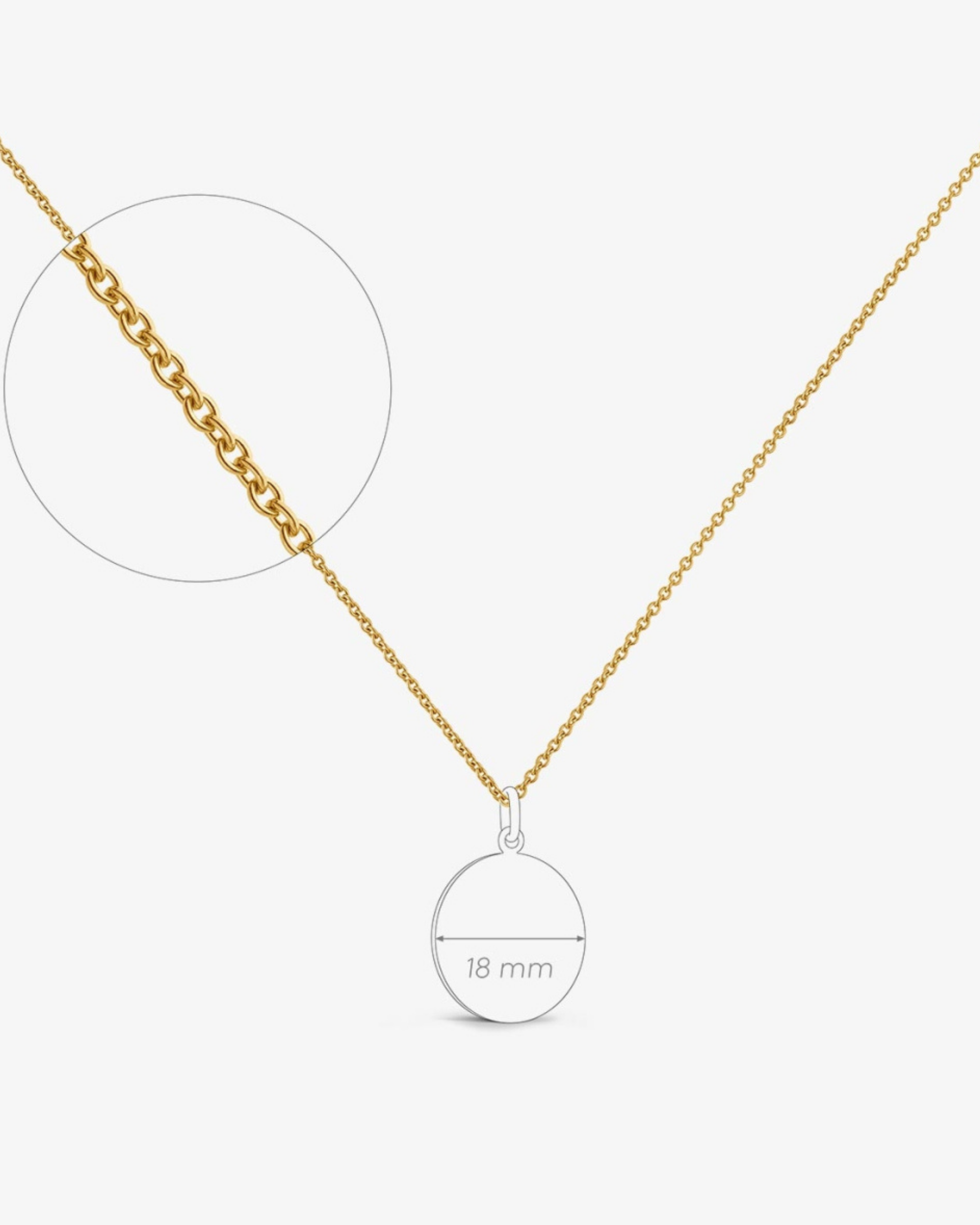 Chaîne Vermeil Forçat Rond - 40 Cm