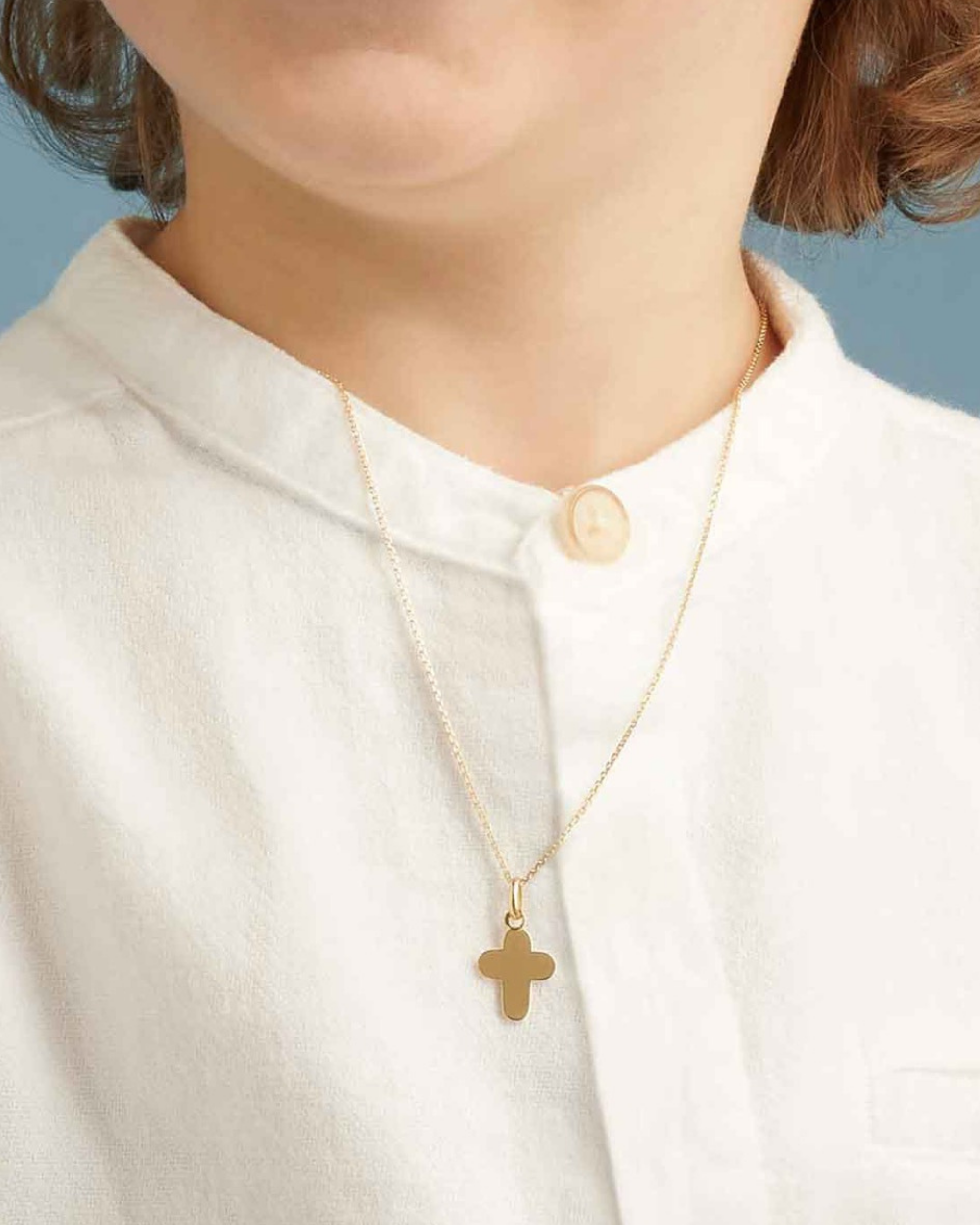 Croix Arrondie Or Jaune