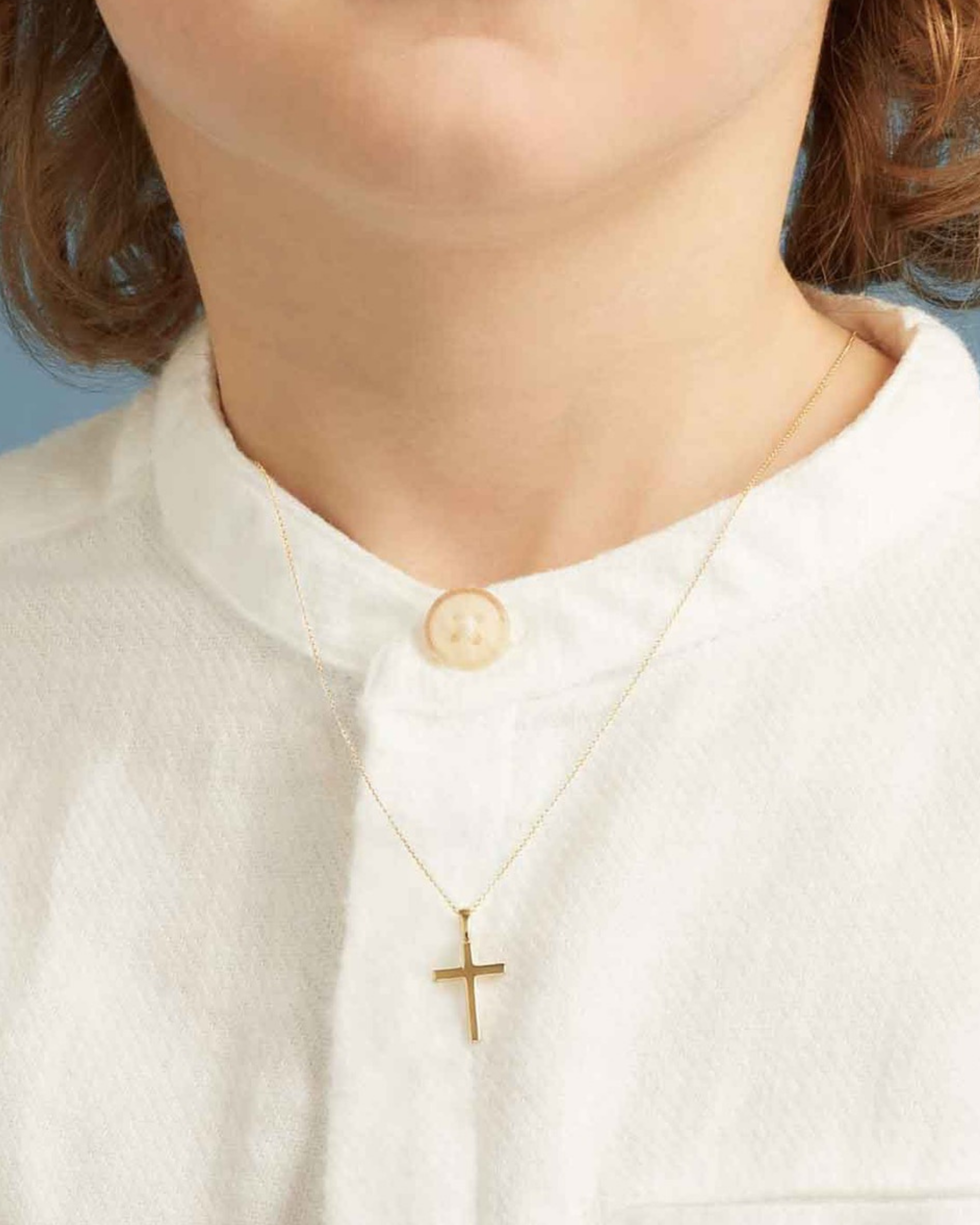 Croix Fil Carré Or Jaune