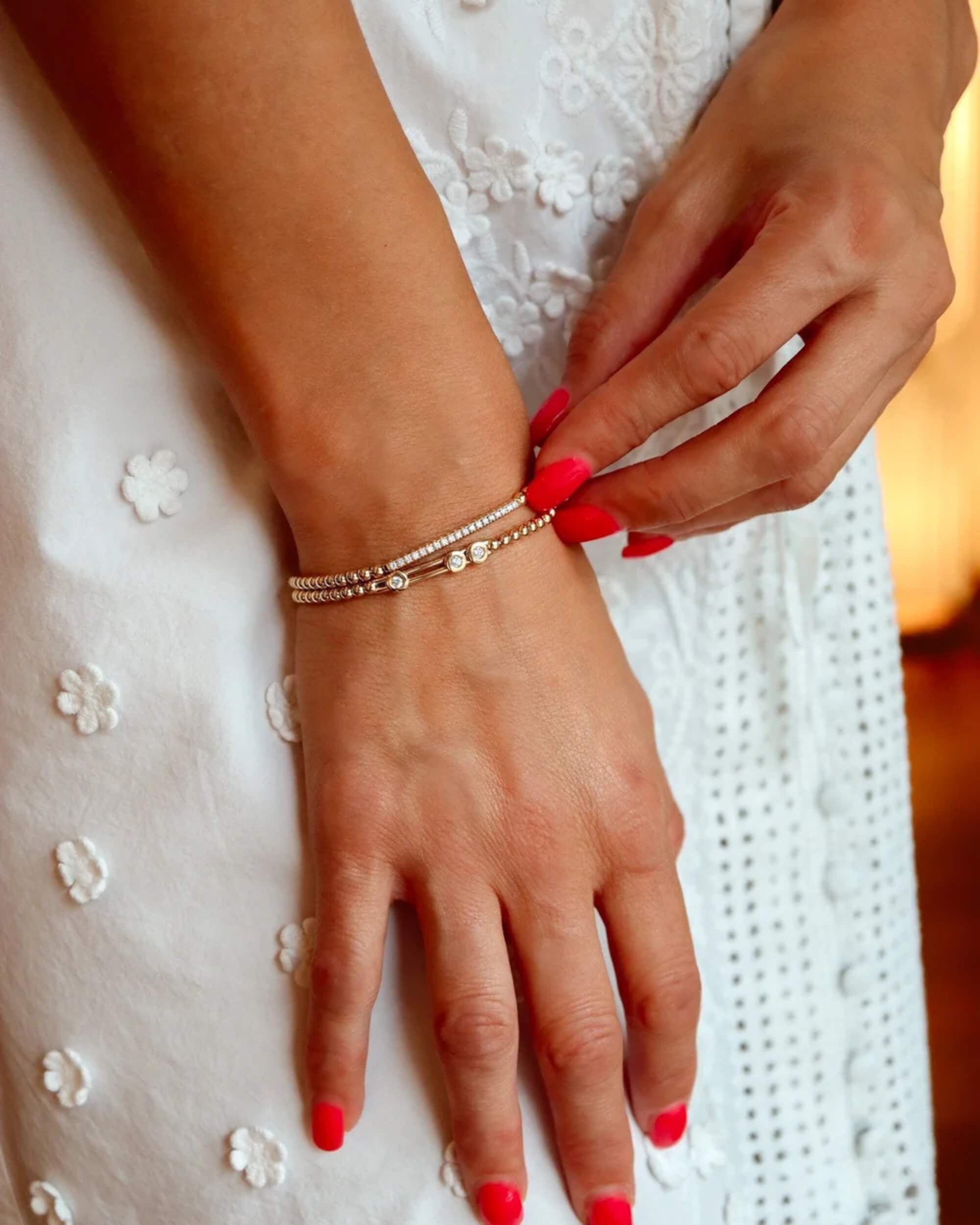 Bracelet Kyoto extensible 3 diamants