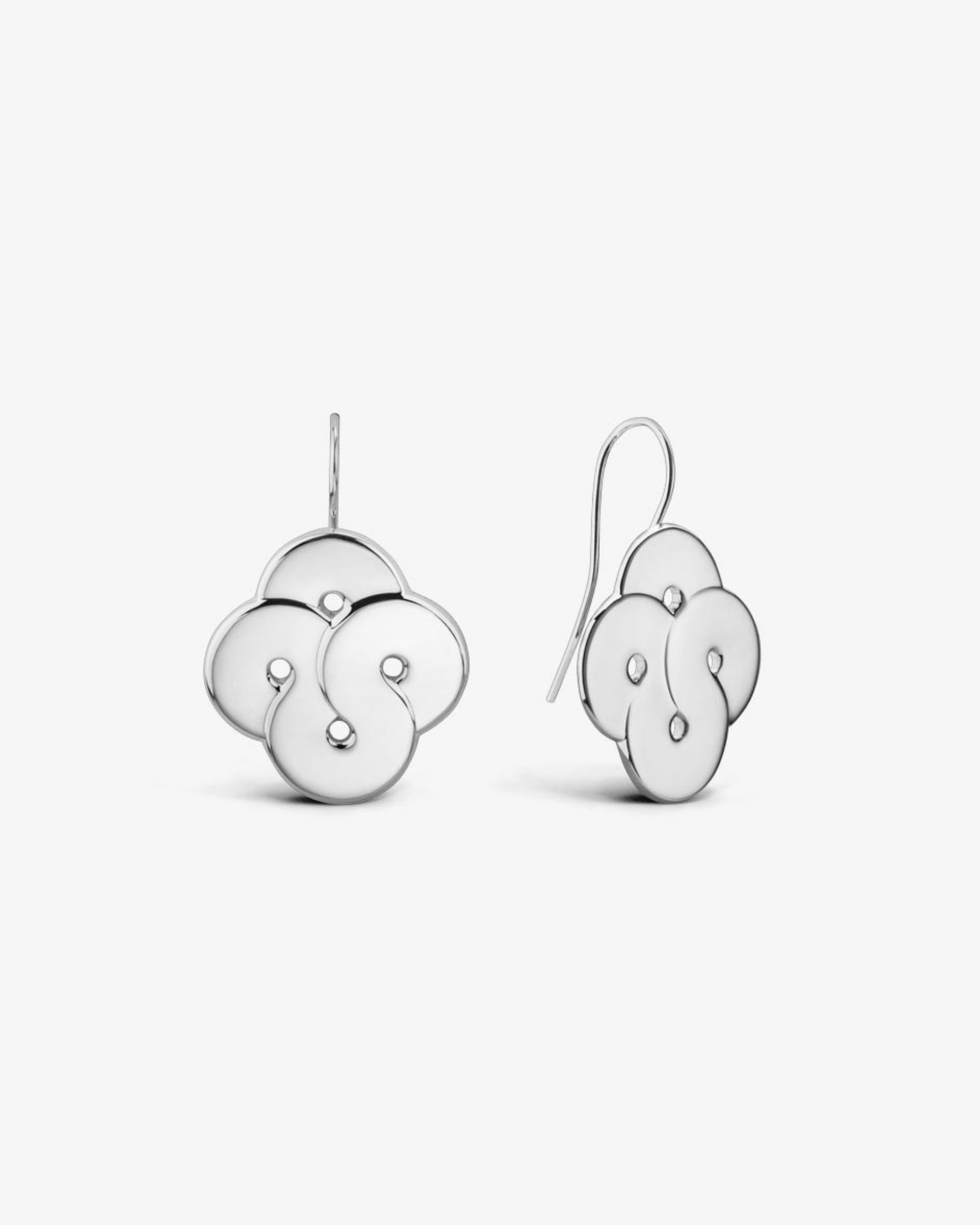 Boucles d'Oreilles Dormeuses Argent Enlacé