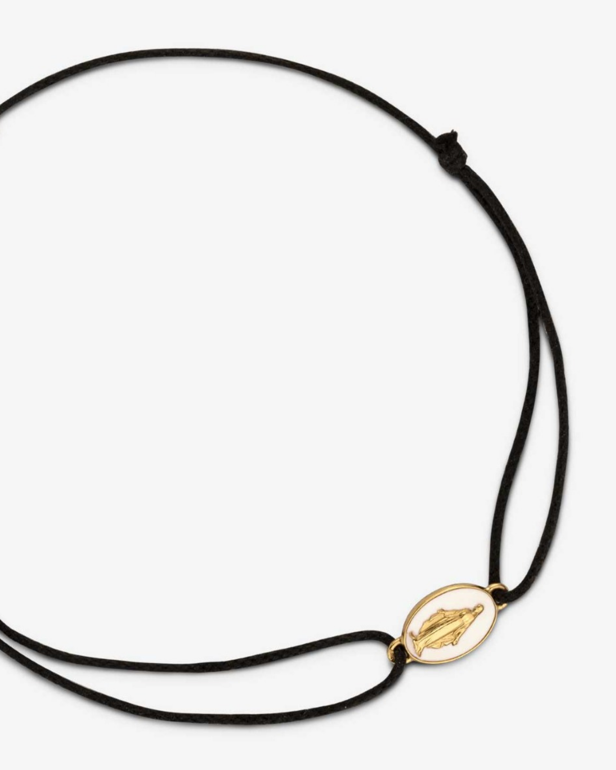 Bracelet Cordon Médaille Miraculeuse Ivoire