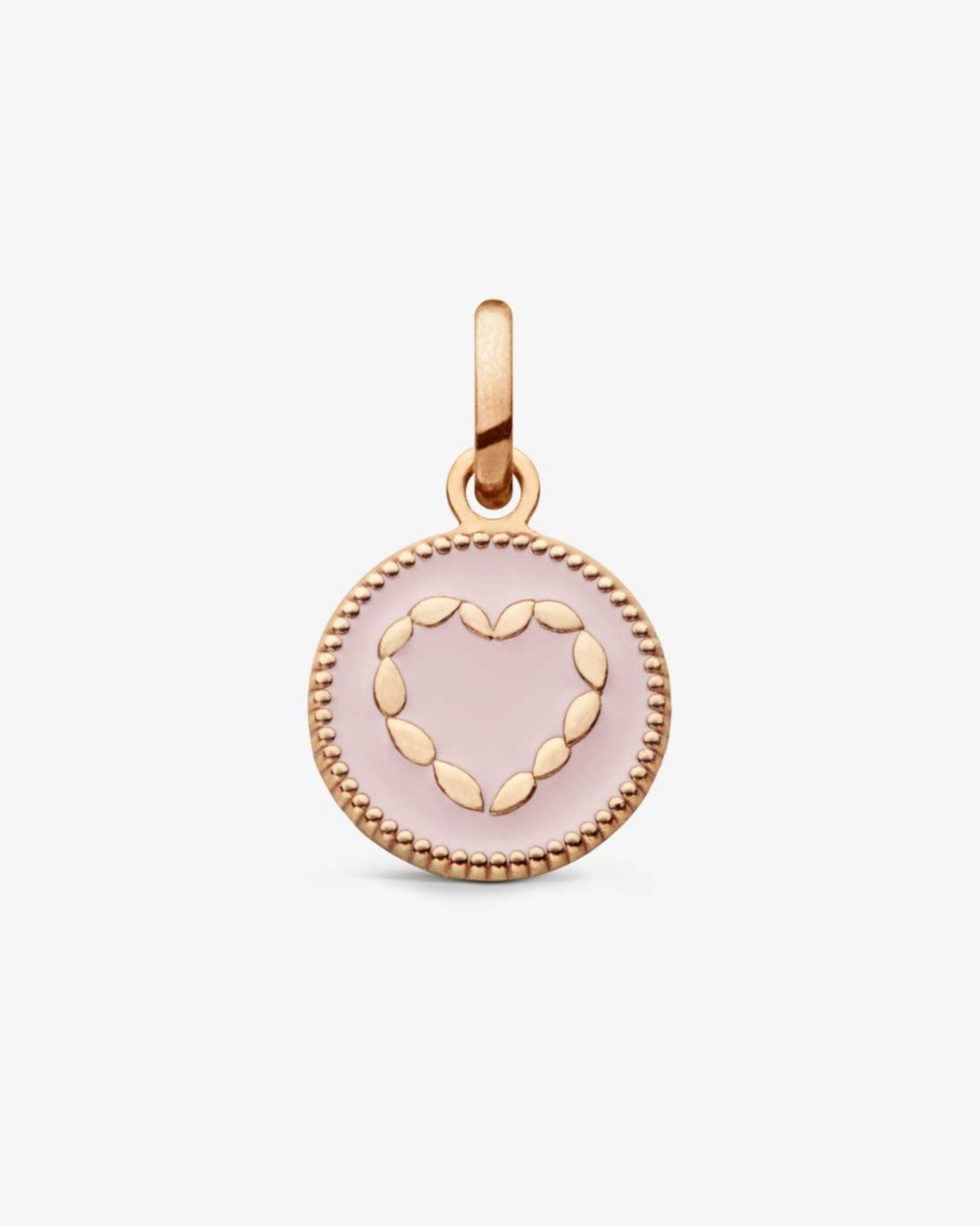 Pendentif Cœur Or Rose - Rose Poudré