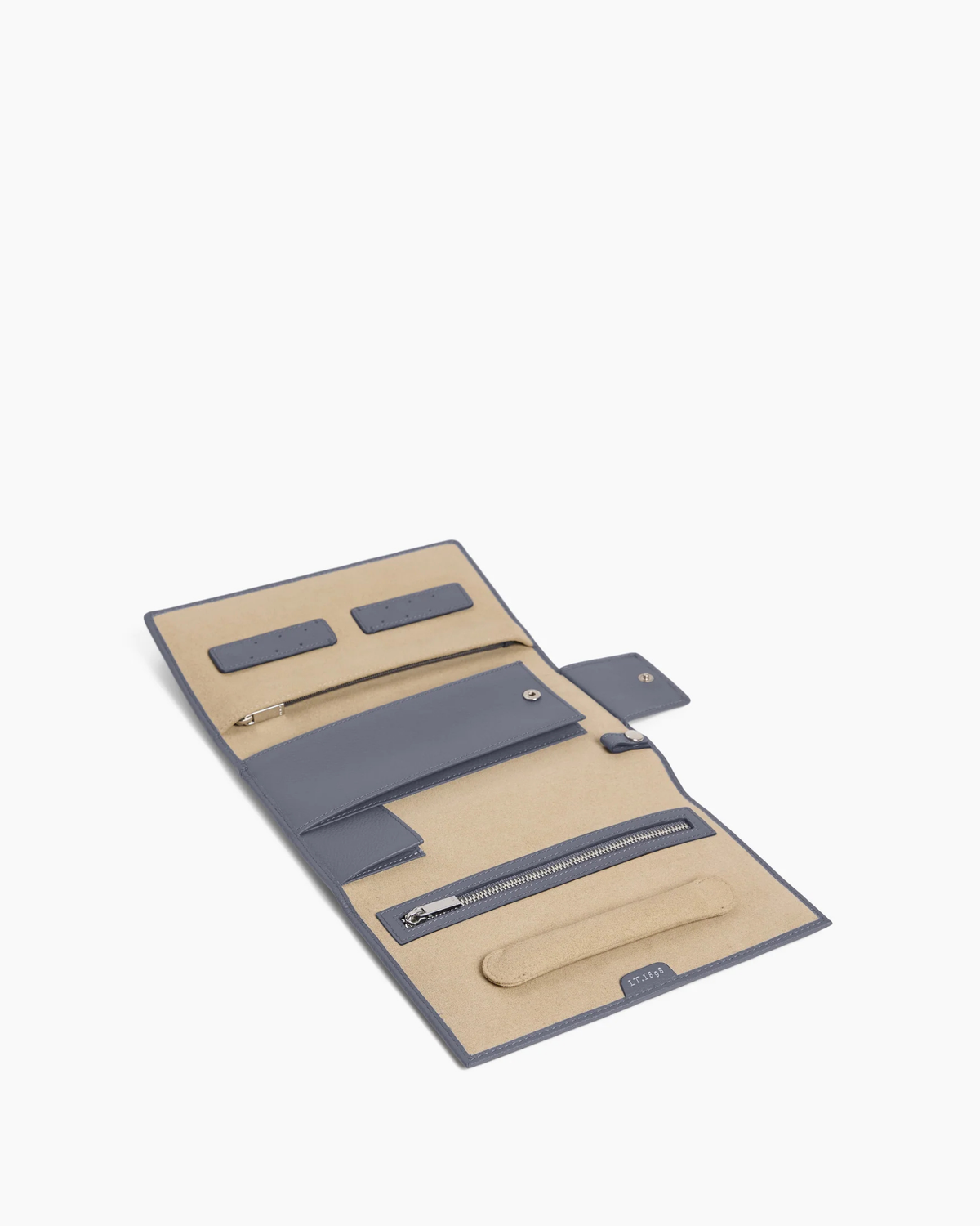 Coffret bijoux de voyage en cuir grainé