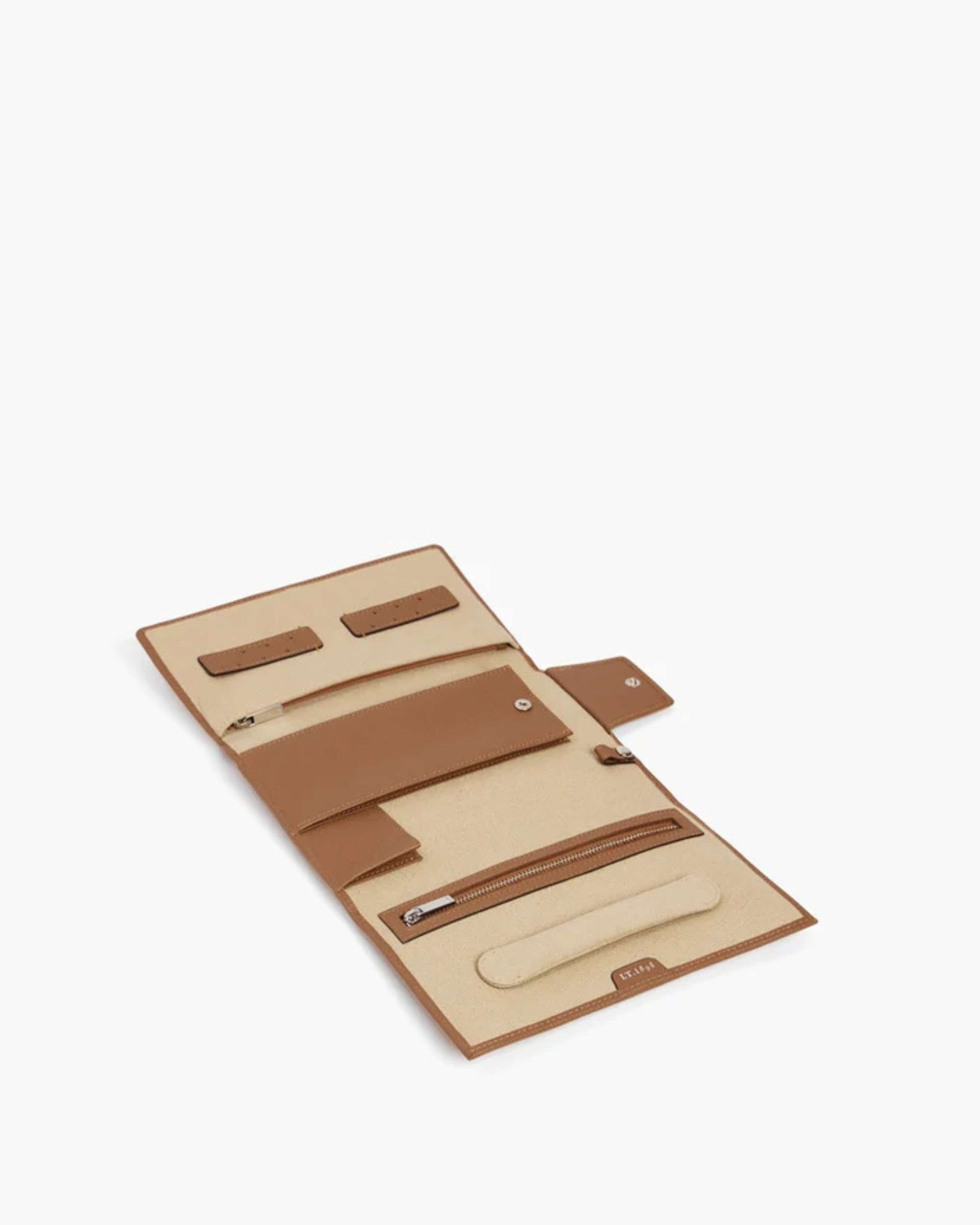 Coffret bijoux de voyage en cuir grainé