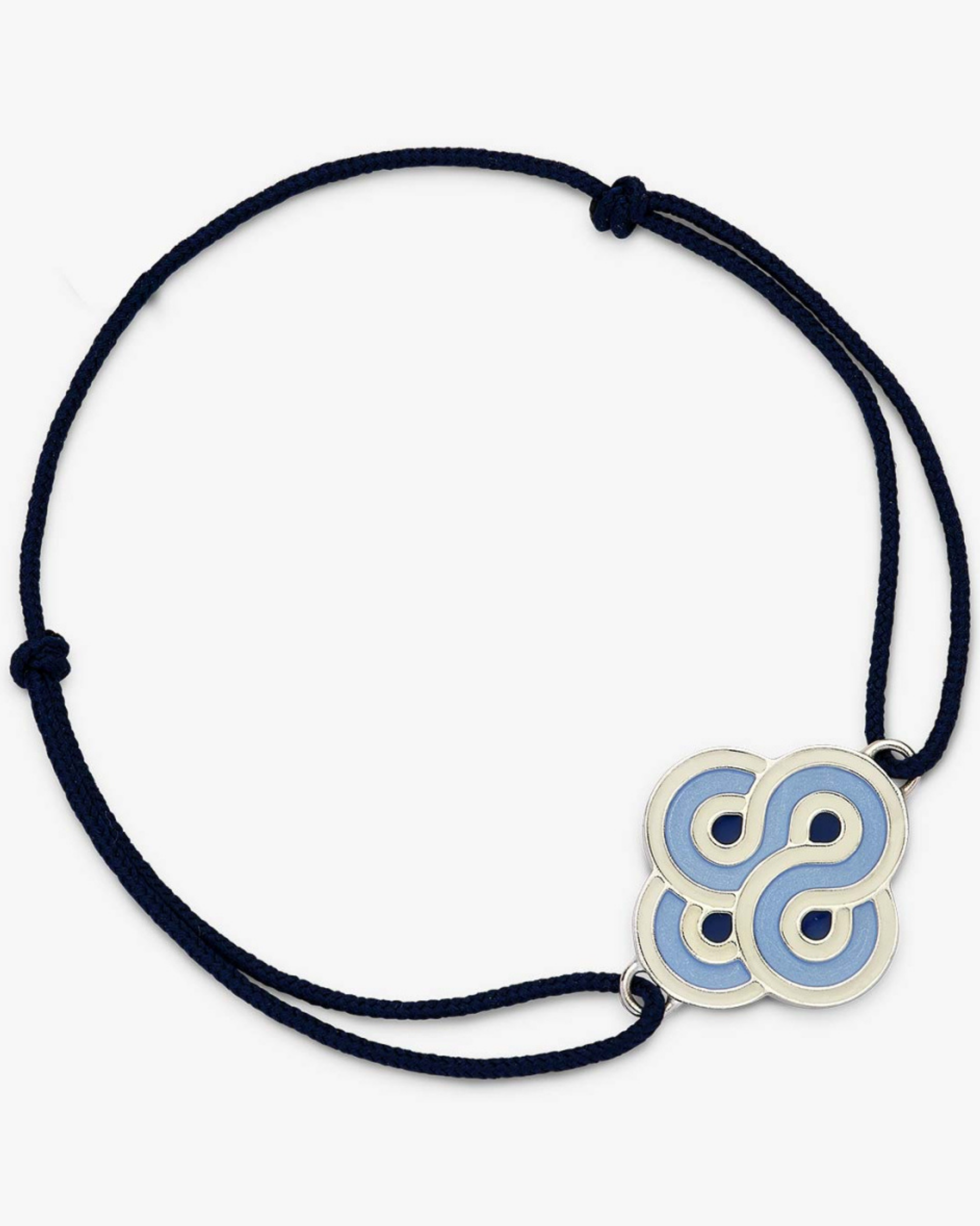 Bracelet Argent Enlacé Pop - Bleu