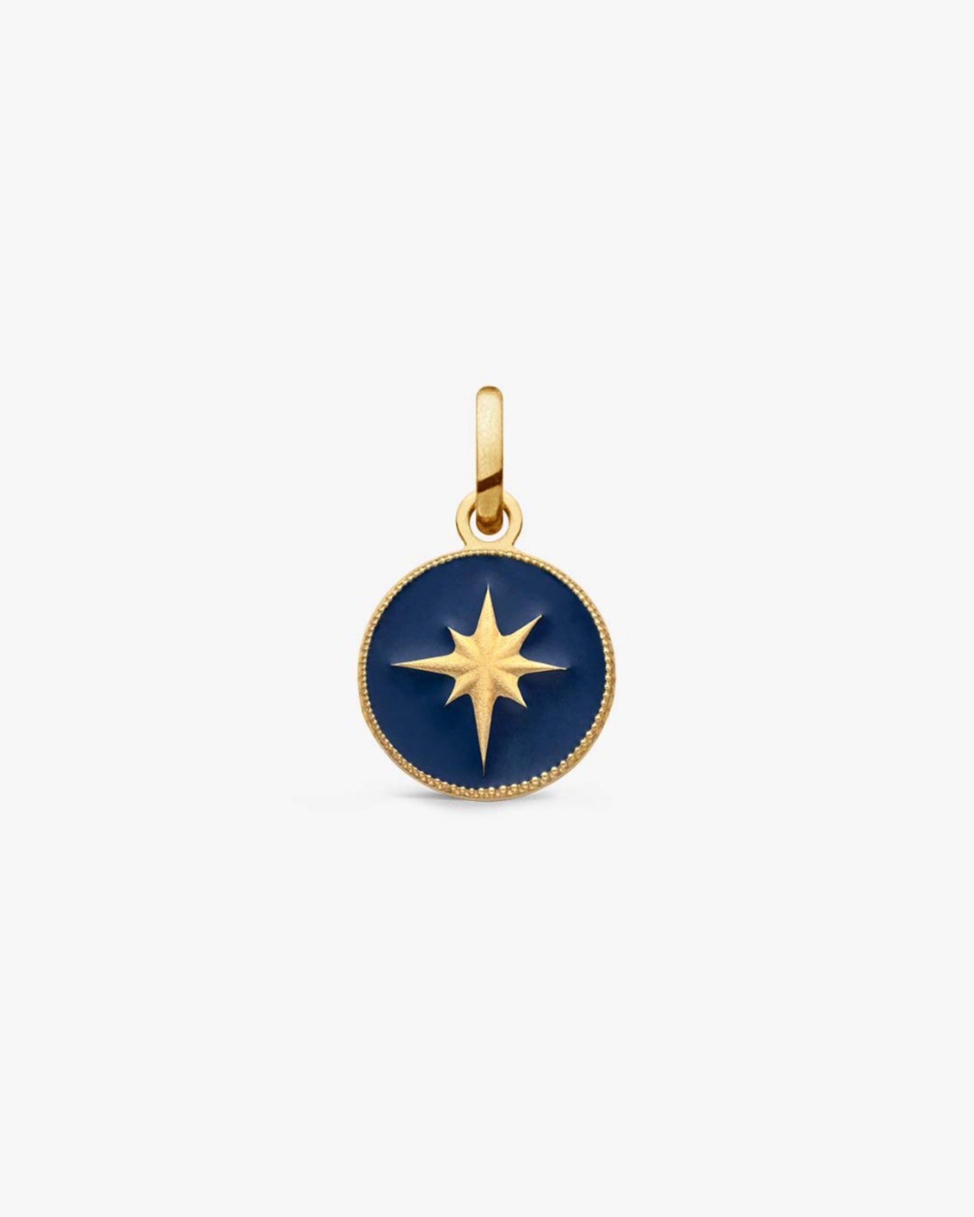 Pendentif Or Jaune Etoile - Bleu Marine