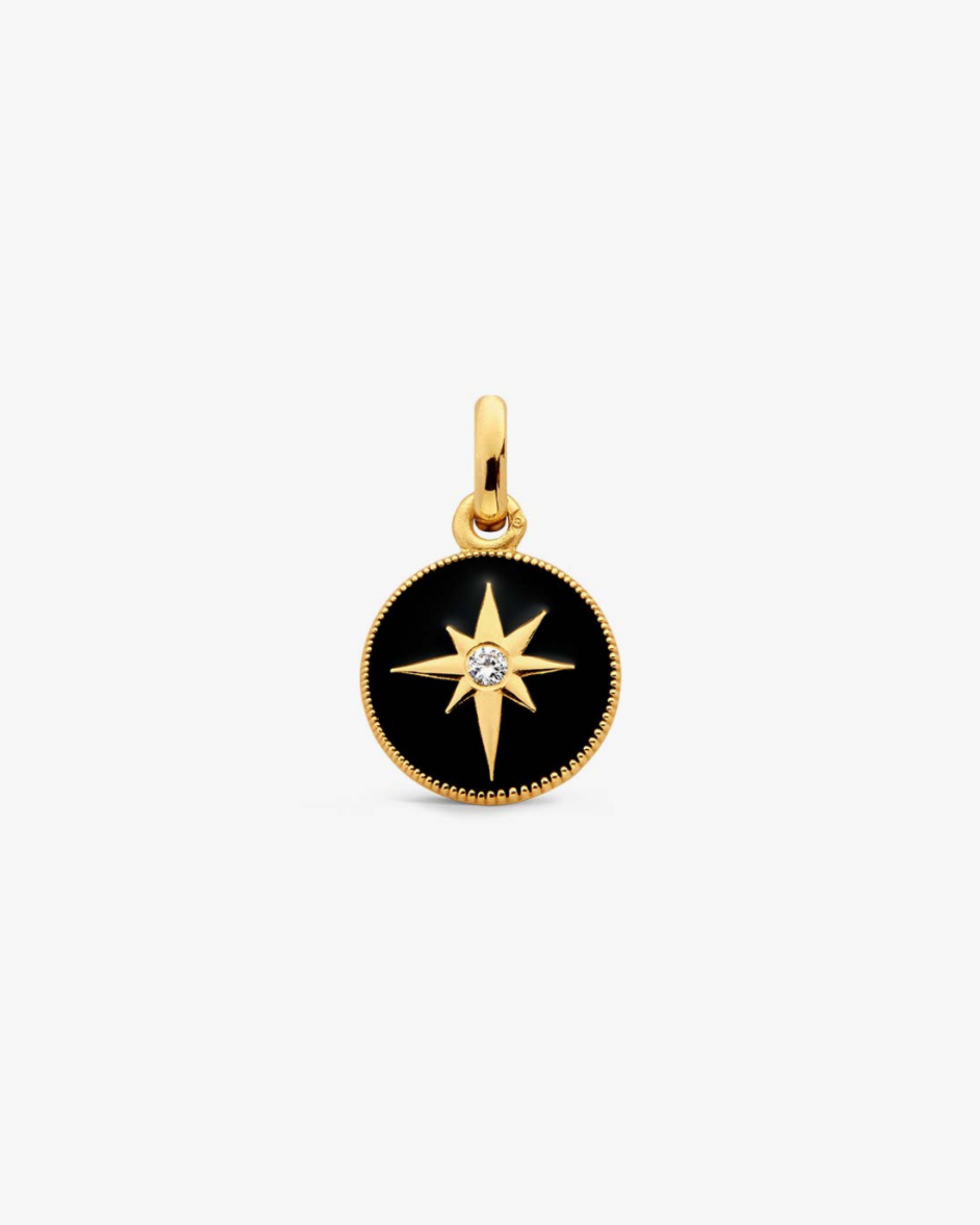 Pendentif Or Jaune & Diamant Etoile - Noir