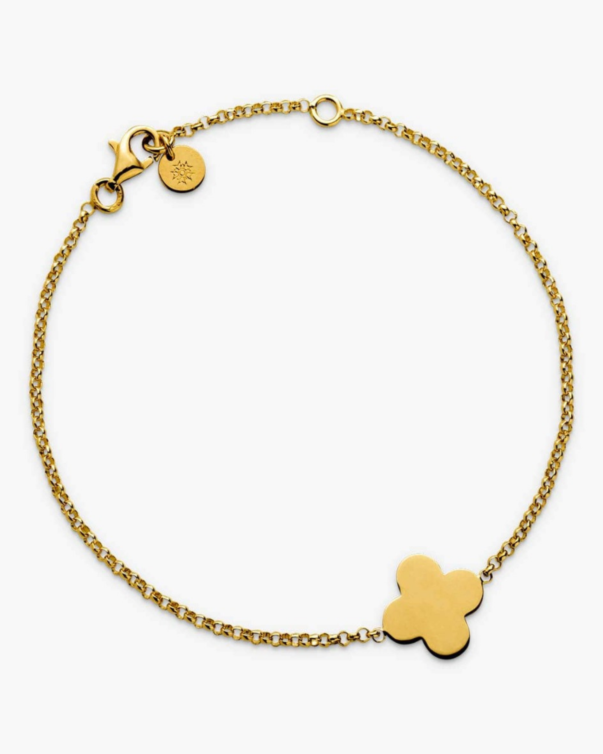 Gourmette Bébé Trèfle Or Jaune