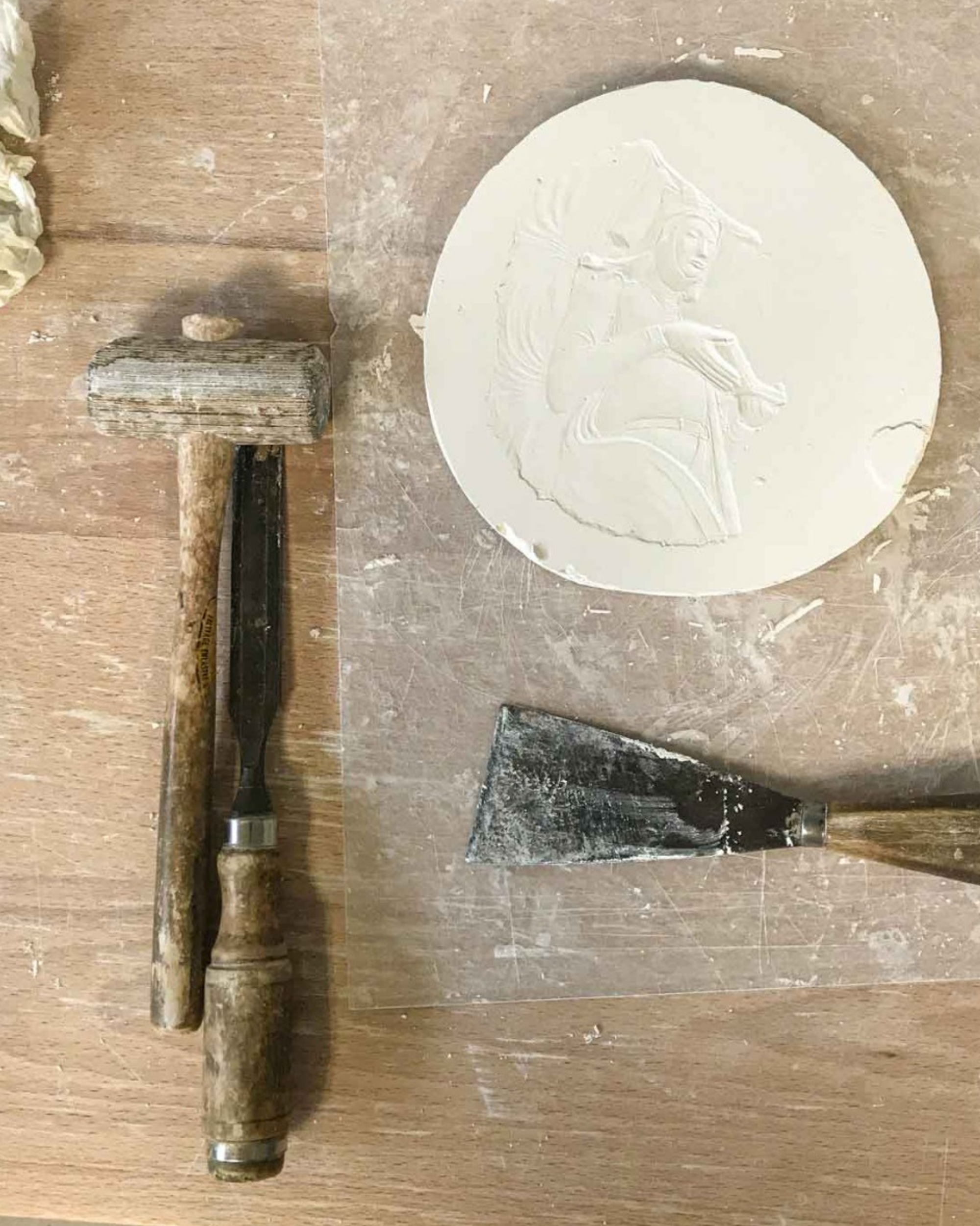 Médaille Baptême Ange Penseur