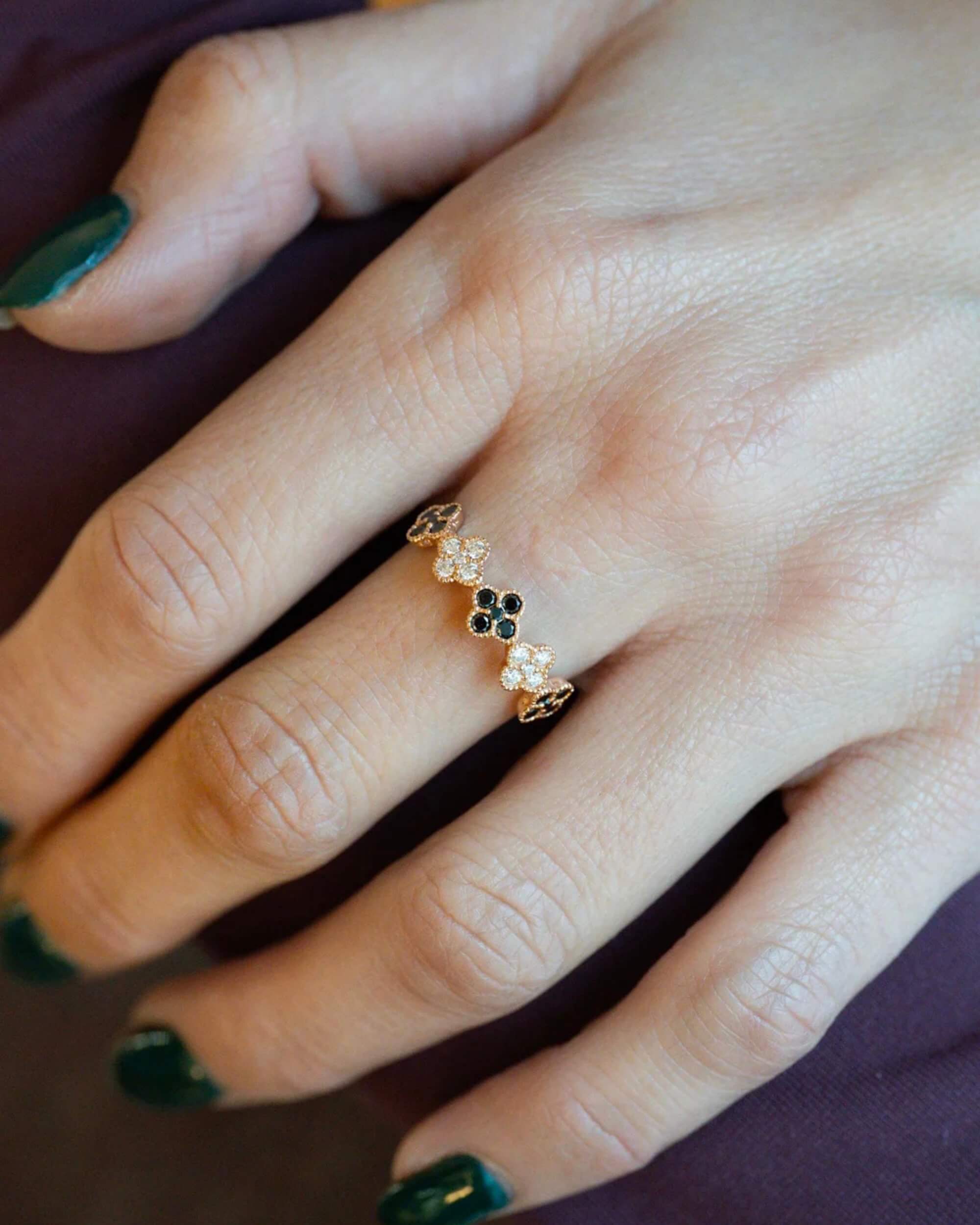 Bague Zahara diamants noirs