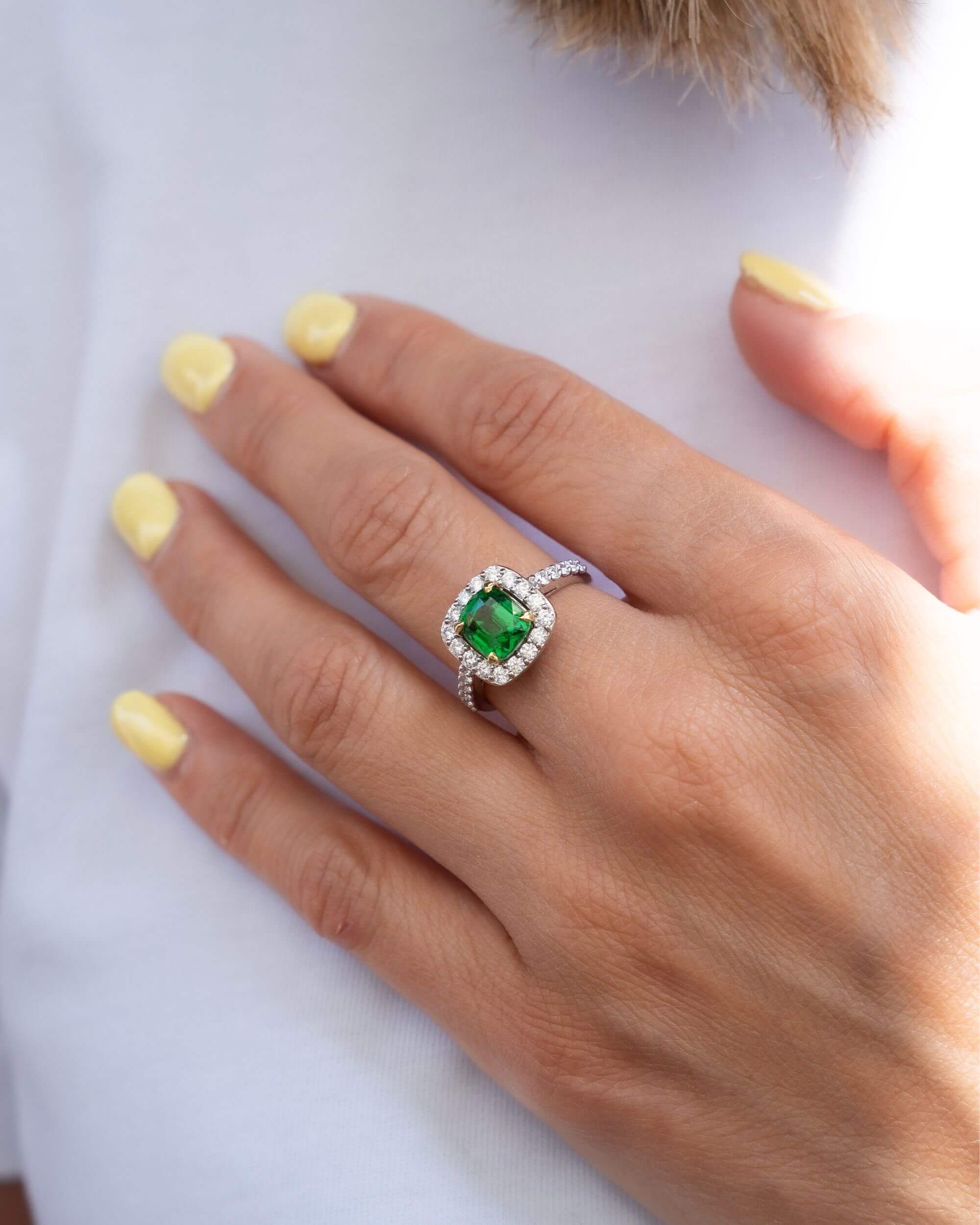 Bague Tsavorite éclatante